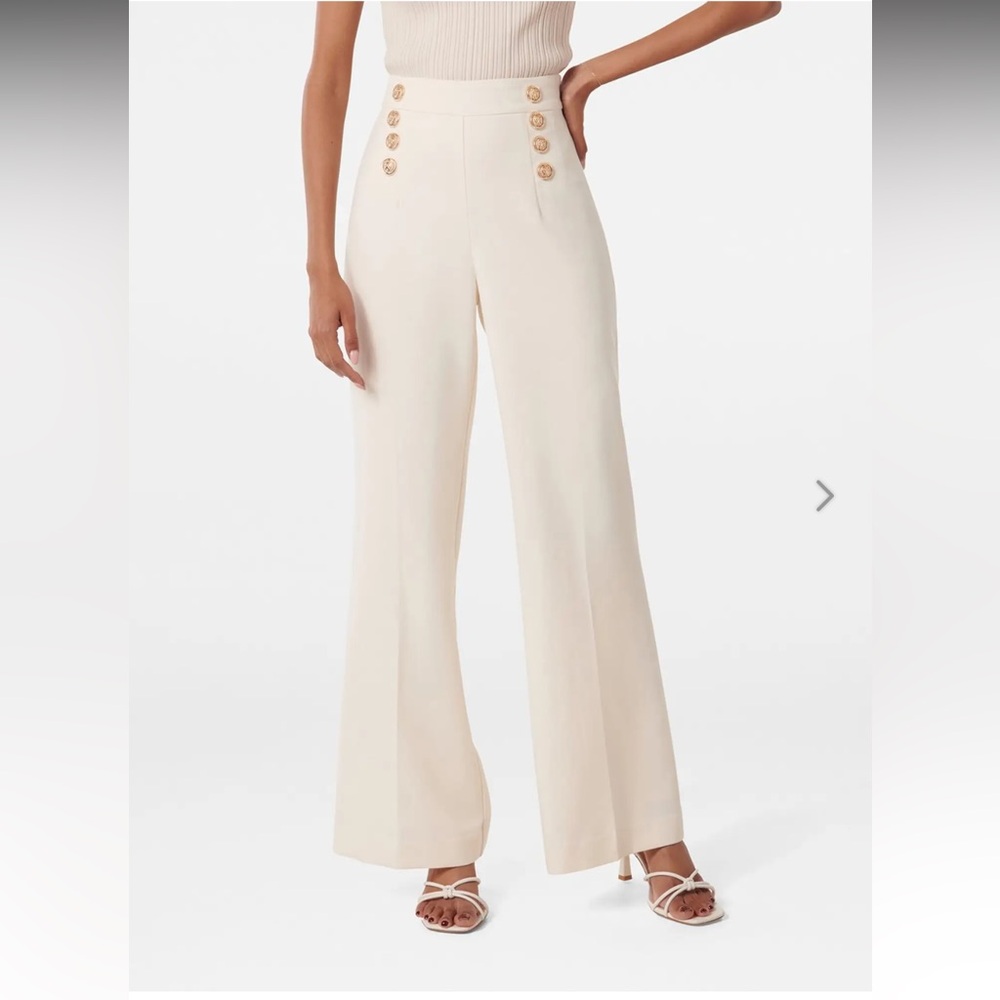 NWOT Forever New Cream Wide Leg Pants